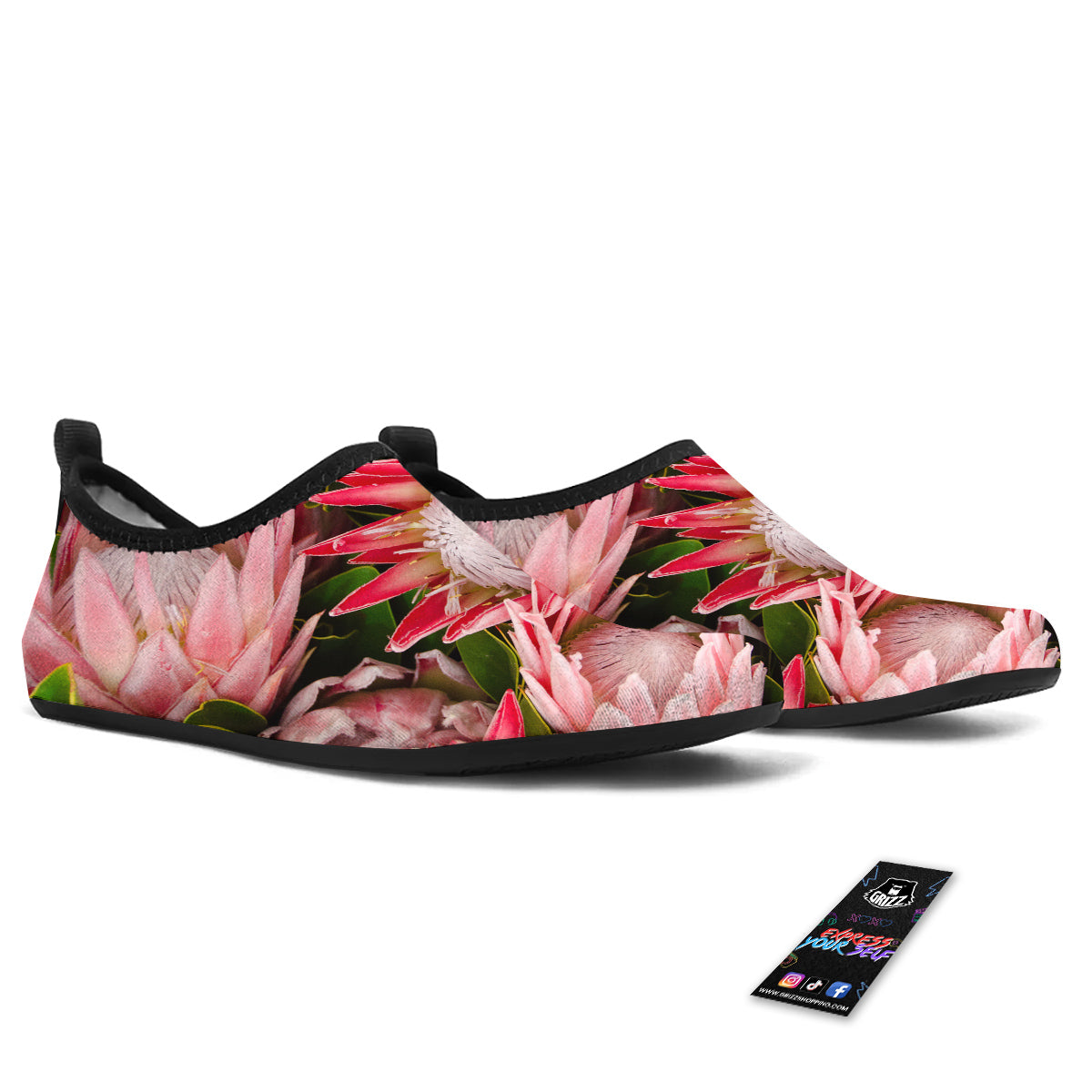 Proteas Bunches Print Water Shoes-grizzshop