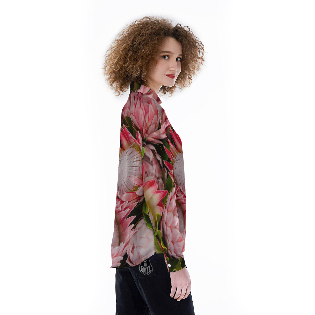 Proteas Bunches Print Women's Long Sleeve Shirts-grizzshop