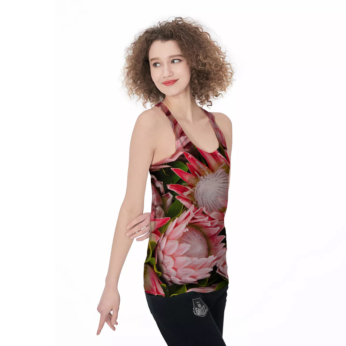 Proteas Bunches Print Women's Racerback Tank Top-grizzshop
