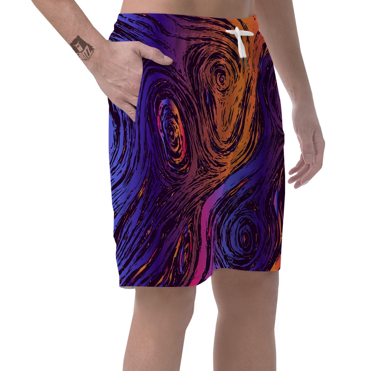 Psychedelic Abstract Men's Shorts-grizzshop