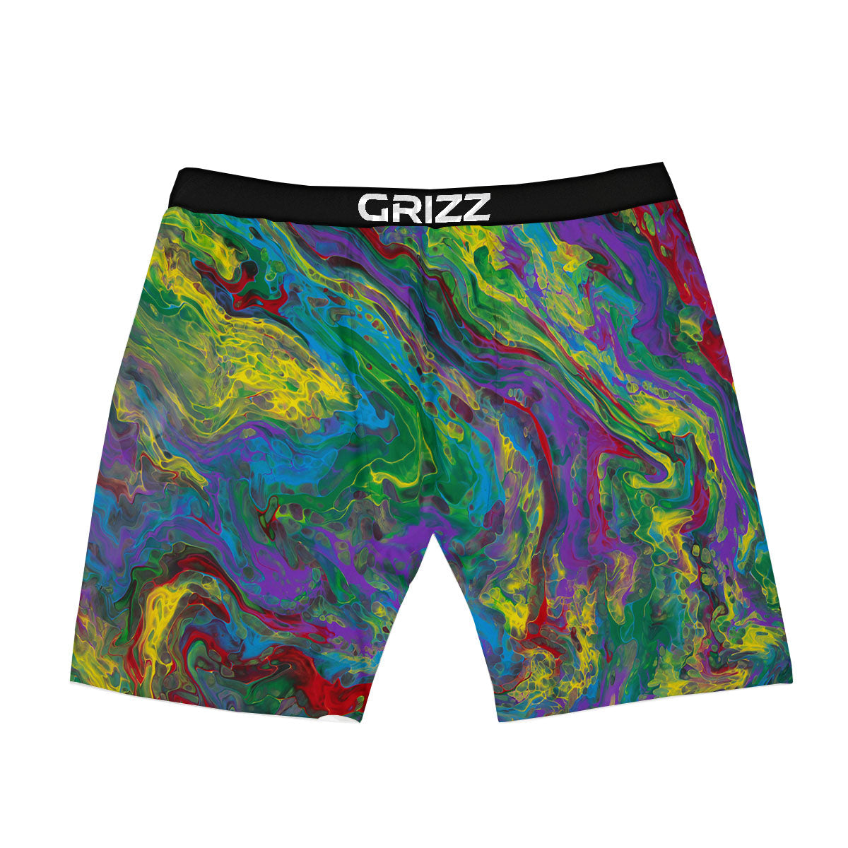 Psychedelic Abstract Print Boxer Briefs-grizzshop