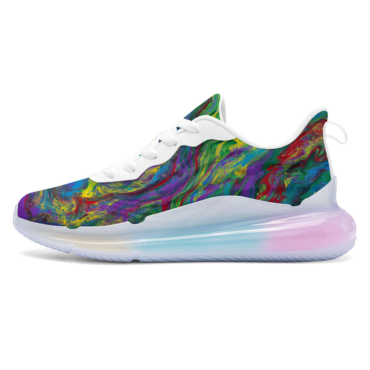 Psychedelic Abstract Print Running Sneakers-grizzshop