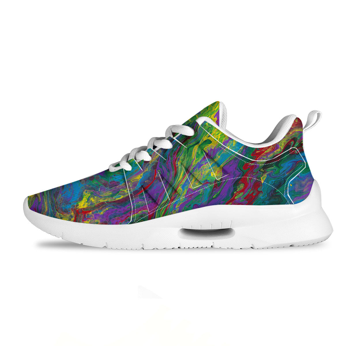 Psychedelic Abstract Print Tennis Shoes-grizzshop