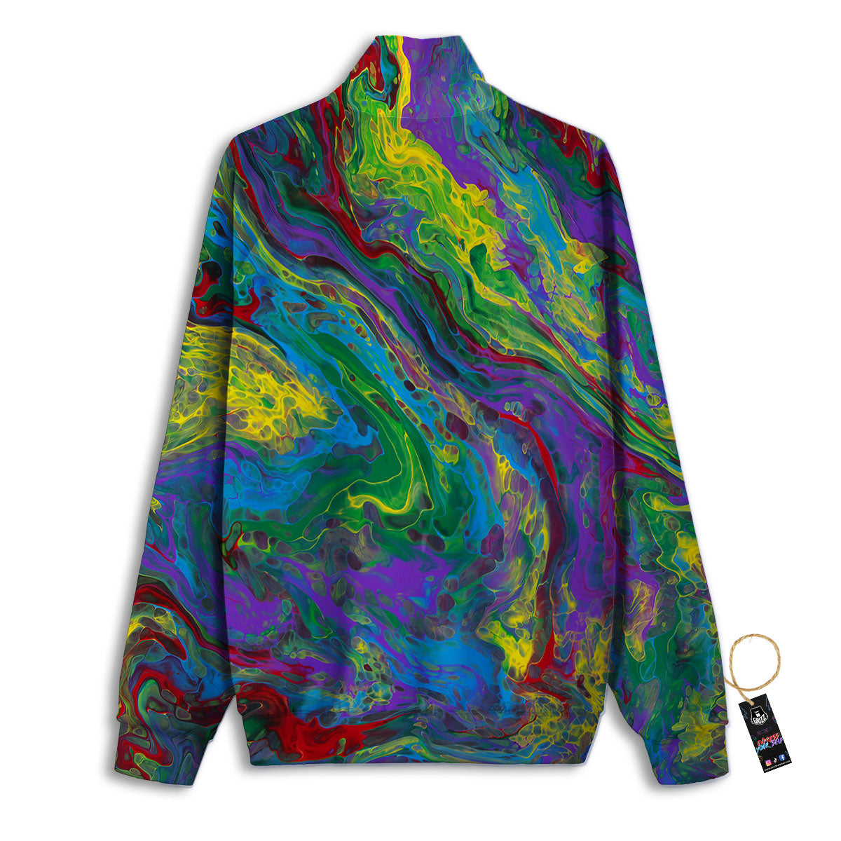 Psychedelic Abstract Print Track Jacket-grizzshop
