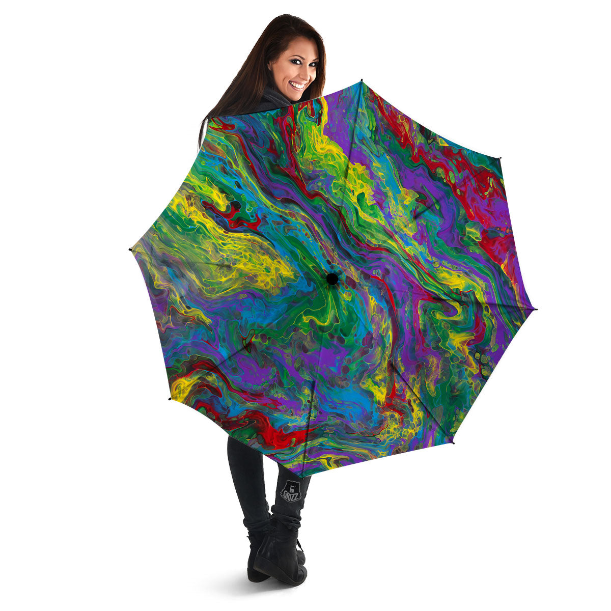 Psychedelic Abstract Print Umbrella-grizzshop