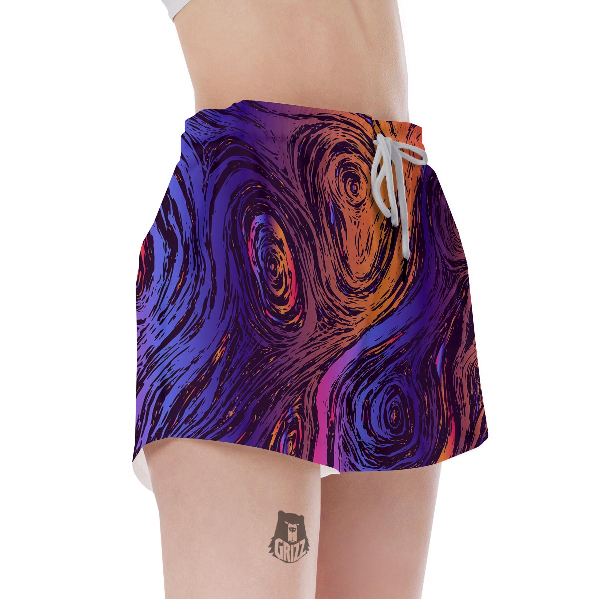 Psychedelic Abstract Women's Shorts-grizzshop