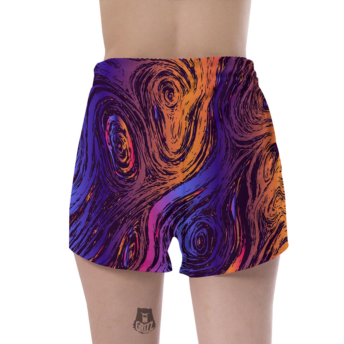 Psychedelic Abstract Women's Shorts-grizzshop