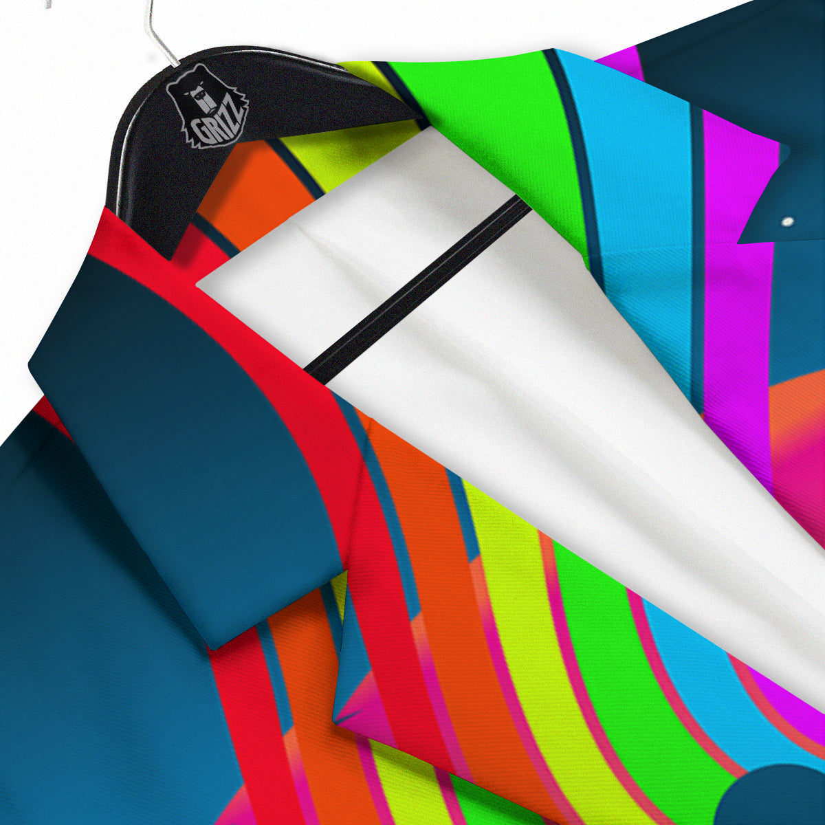 Psychedelic And Gradient Sky Rainbow Print Men's Sport Coat-grizzshop