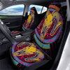 Psychedelic And Ram Skull Print Car Seat Covers-grizzshop