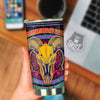 Psychedelic And Ram Skull Print Tumbler-grizzshop