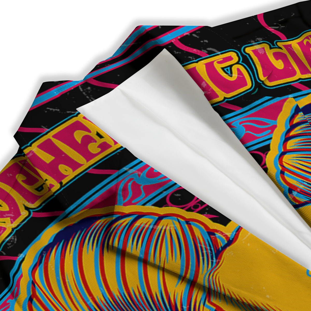 Psychedelic And Ram Skull Print Women's Blazer-grizzshop