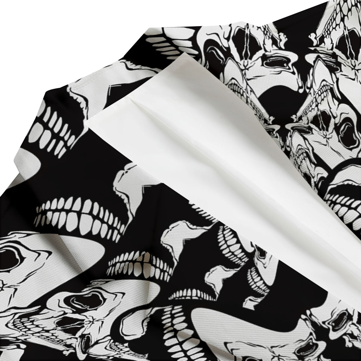 Psychedelic Black And White Skull Print Men's Blazer-grizzshop