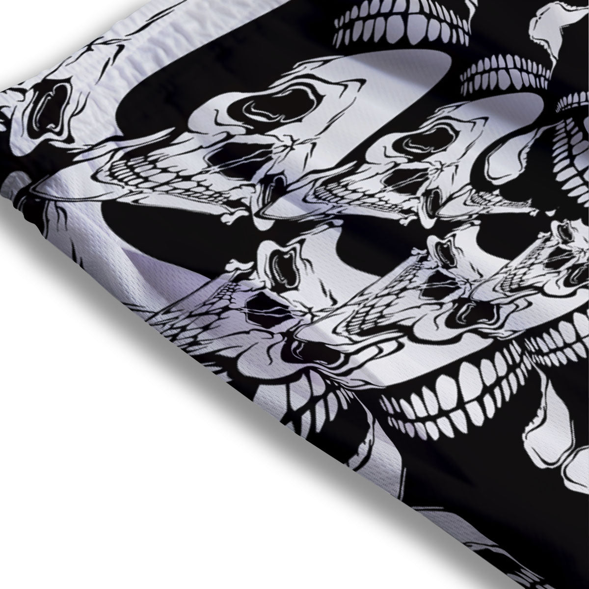 Portrait Wolf Galaxy Print Mesh Shorts
