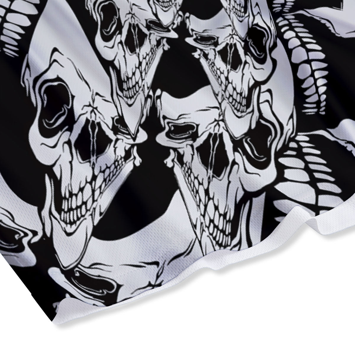 Portrait Wolf Galaxy Print Mesh Shorts