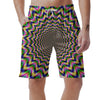 Psychedelic Blue Optical illusion Men's Shorts-grizzshop