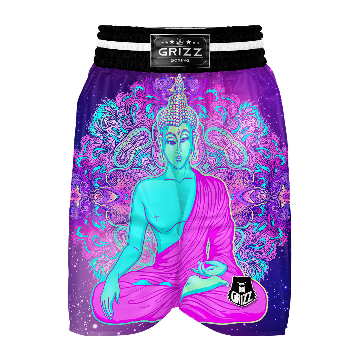 Psychedelic Buddha.jpg Boxing Shorts-grizzshop