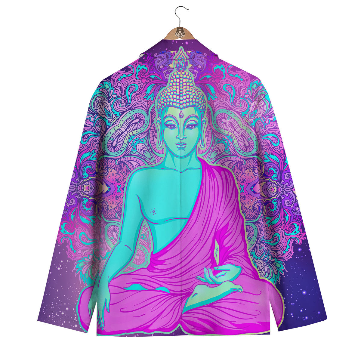 Psychedelic Buddha.jpg Men's Blazer-grizzshop