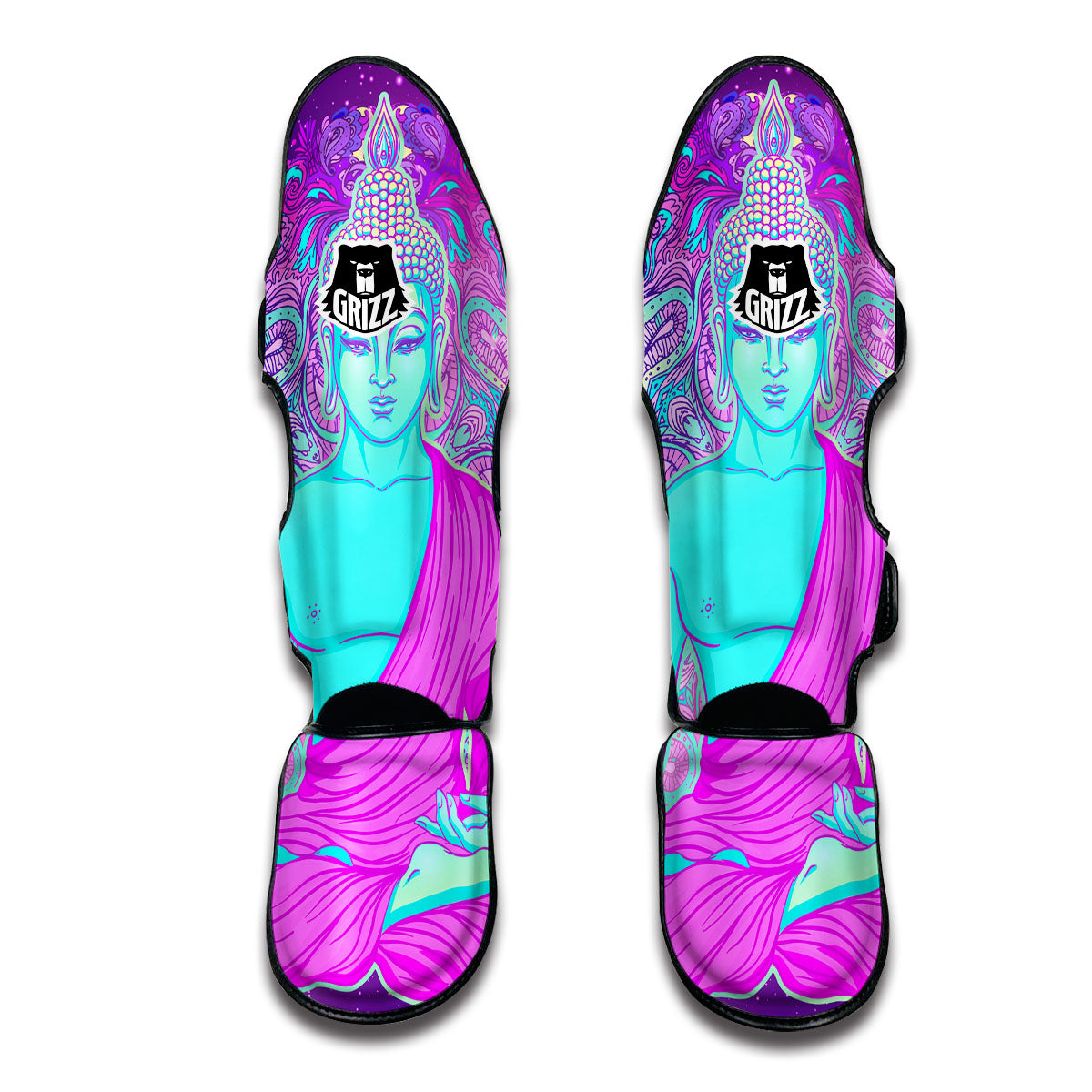 Psychedelic Buddha.jpg Muay Thai Shin Guards-grizzshop