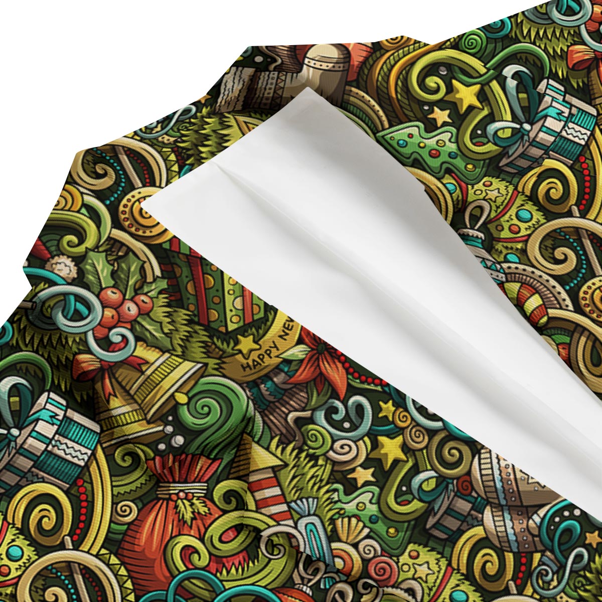 Psychedelic Christmas Pattern Print Men's Blazer-grizzshop