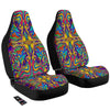 Psychedelic Colorful Fractal Mirror Print Car Seat Covers-grizzshop