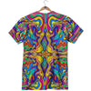Psychedelic Colorful Fractal Mirror Print T-Shirt-grizzshop