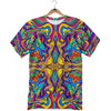 Psychedelic Colorful Fractal Mirror Print T-Shirt-grizzshop