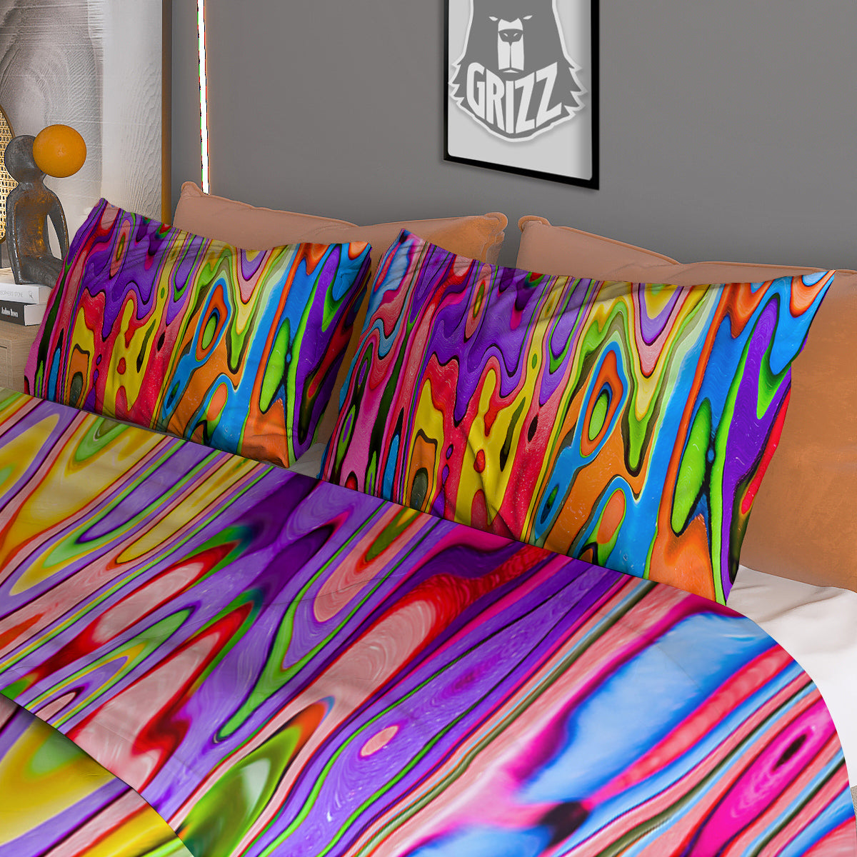 Pink Heart Cute Print Pattern Duvet Cover Bedding Set