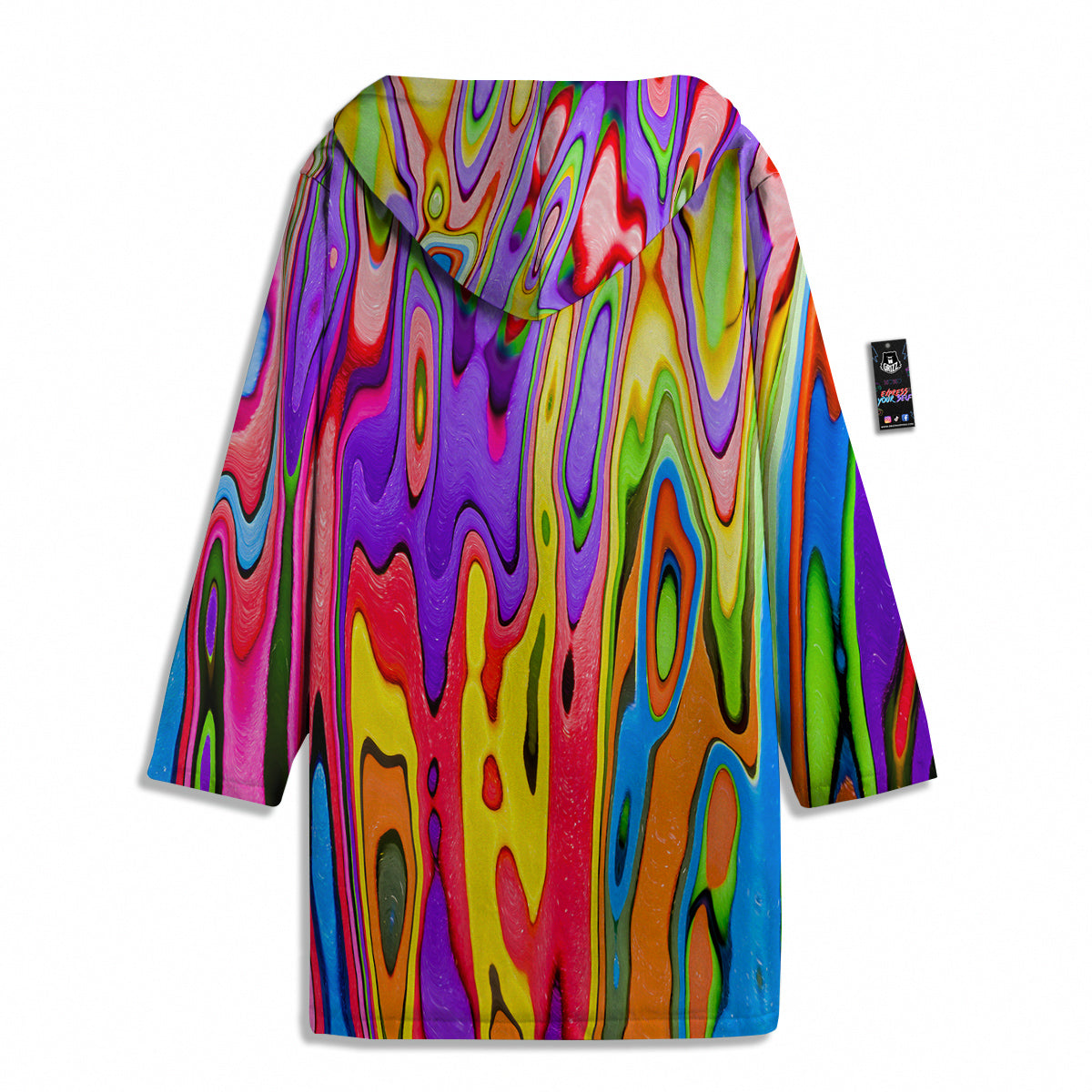 Psychedelic Colorful Print Men's Windbreaker Jacket-grizzshop