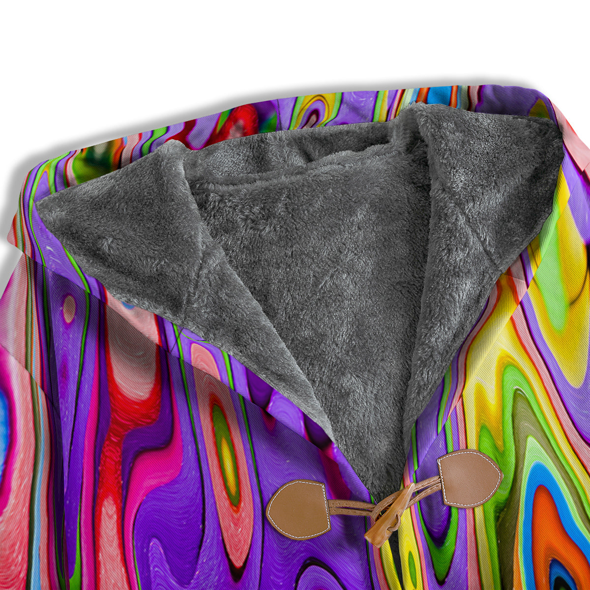 Psychedelic Colorful Print Men's Windbreaker Jacket-grizzshop