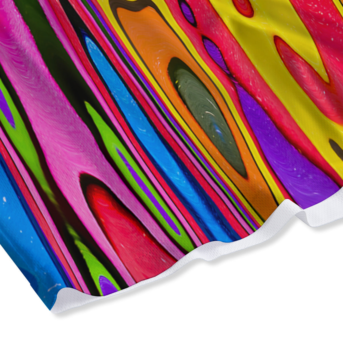 Pink Heart Cute Print Pattern Mesh Shorts