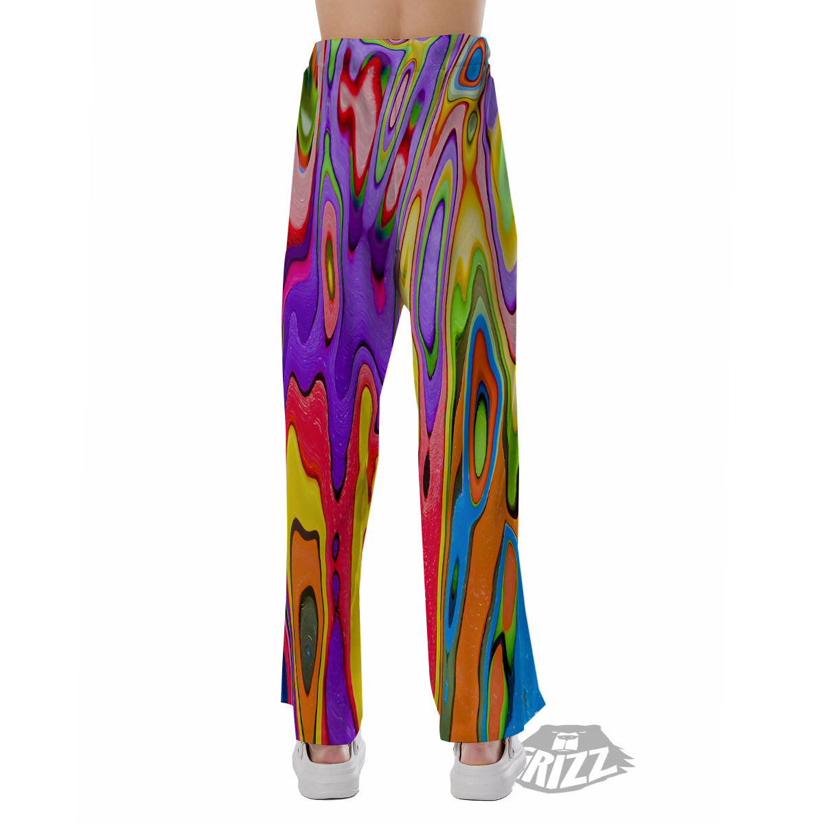 Psychedelic Colorful Print Pajama Pants-grizzshop