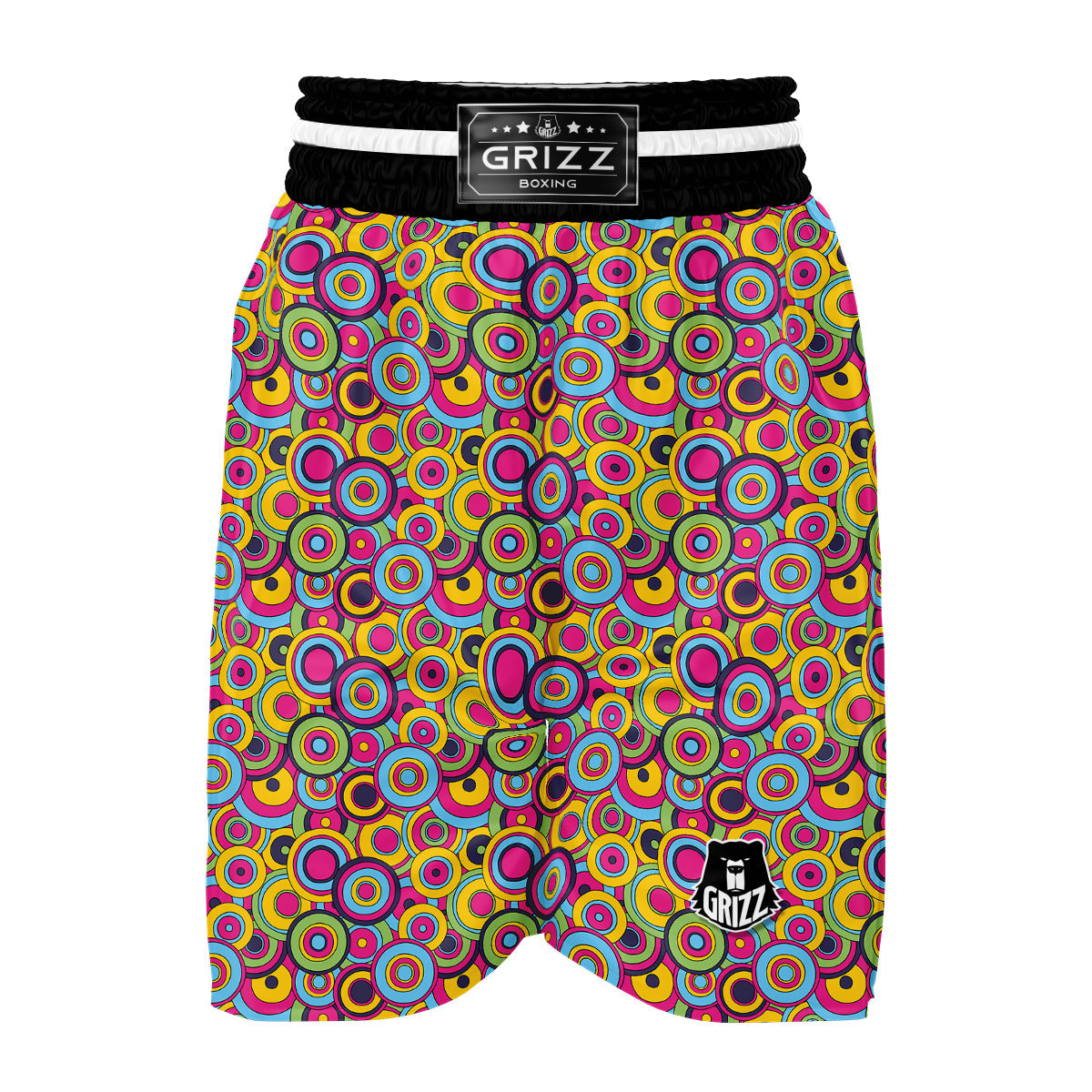 Psychedelic Colorful Print Pattern Boxing Shorts-grizzshop