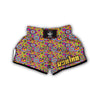 Psychedelic Colorful Print Pattern Muay Thai Boxing Shorts-grizzshop