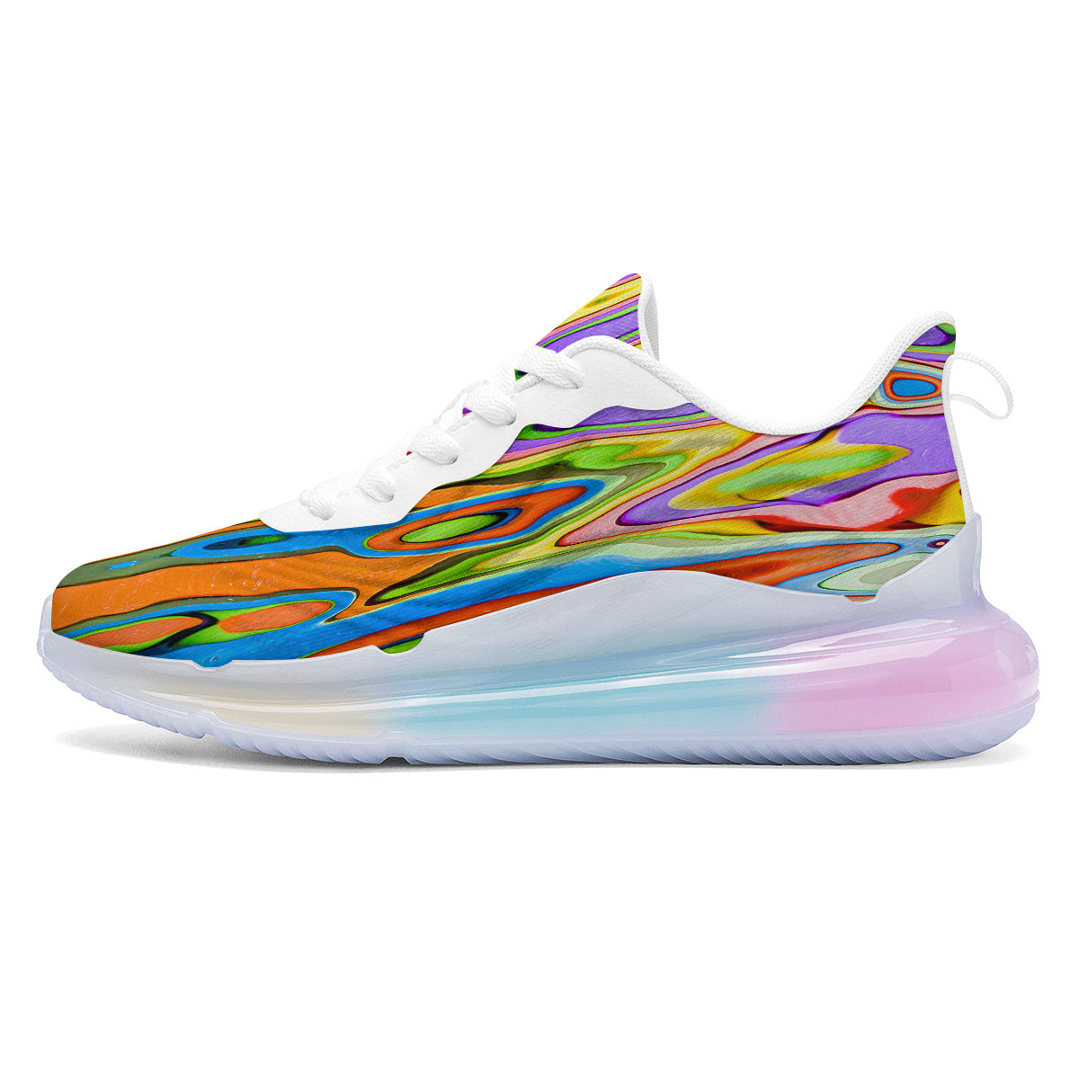 Psychedelic Colorful Print Running Sneakers-grizzshop