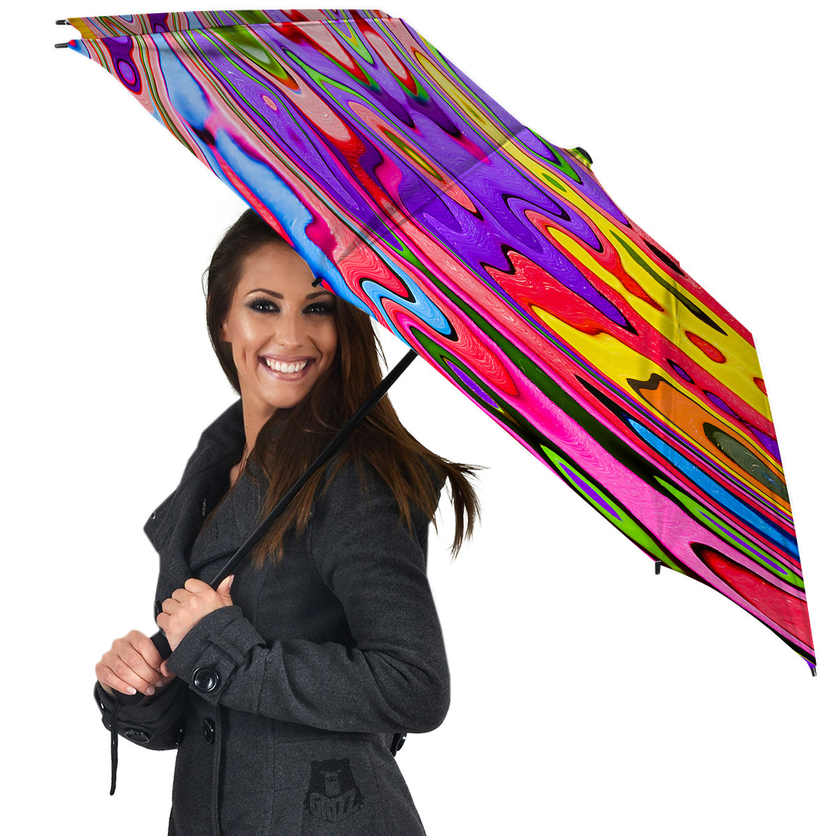Psychedelic Colorful Print Umbrella-grizzshop