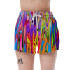 Psychedelic Colorful Print Women's Shorts-grizzshop