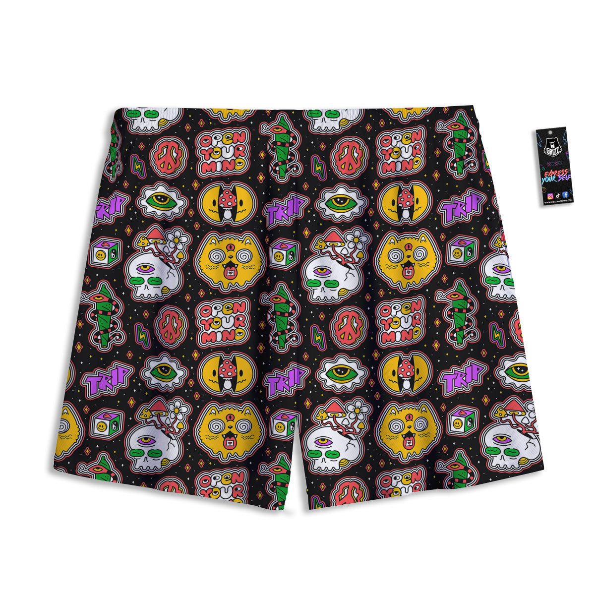 Rabbit Cute Print Pattern Mesh Shorts