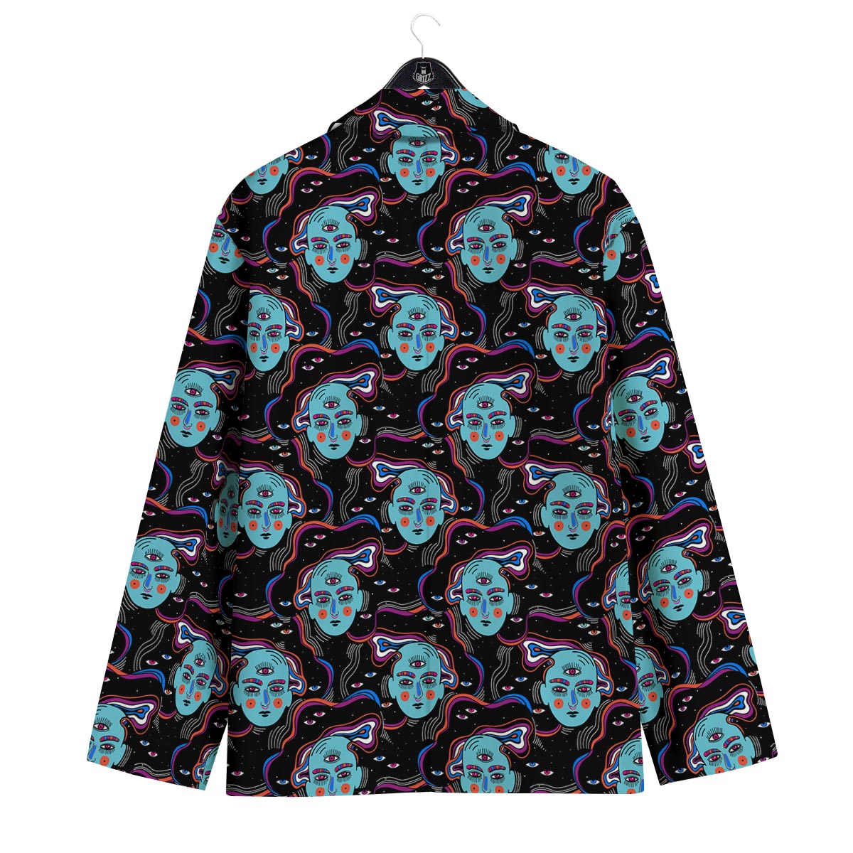 Psychedelic Hippie Retro Print Pattern Men's Sport Coat-grizzshop