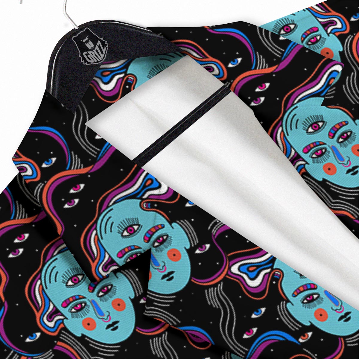Psychedelic Hippie Retro Print Pattern Men's Sport Coat-grizzshop