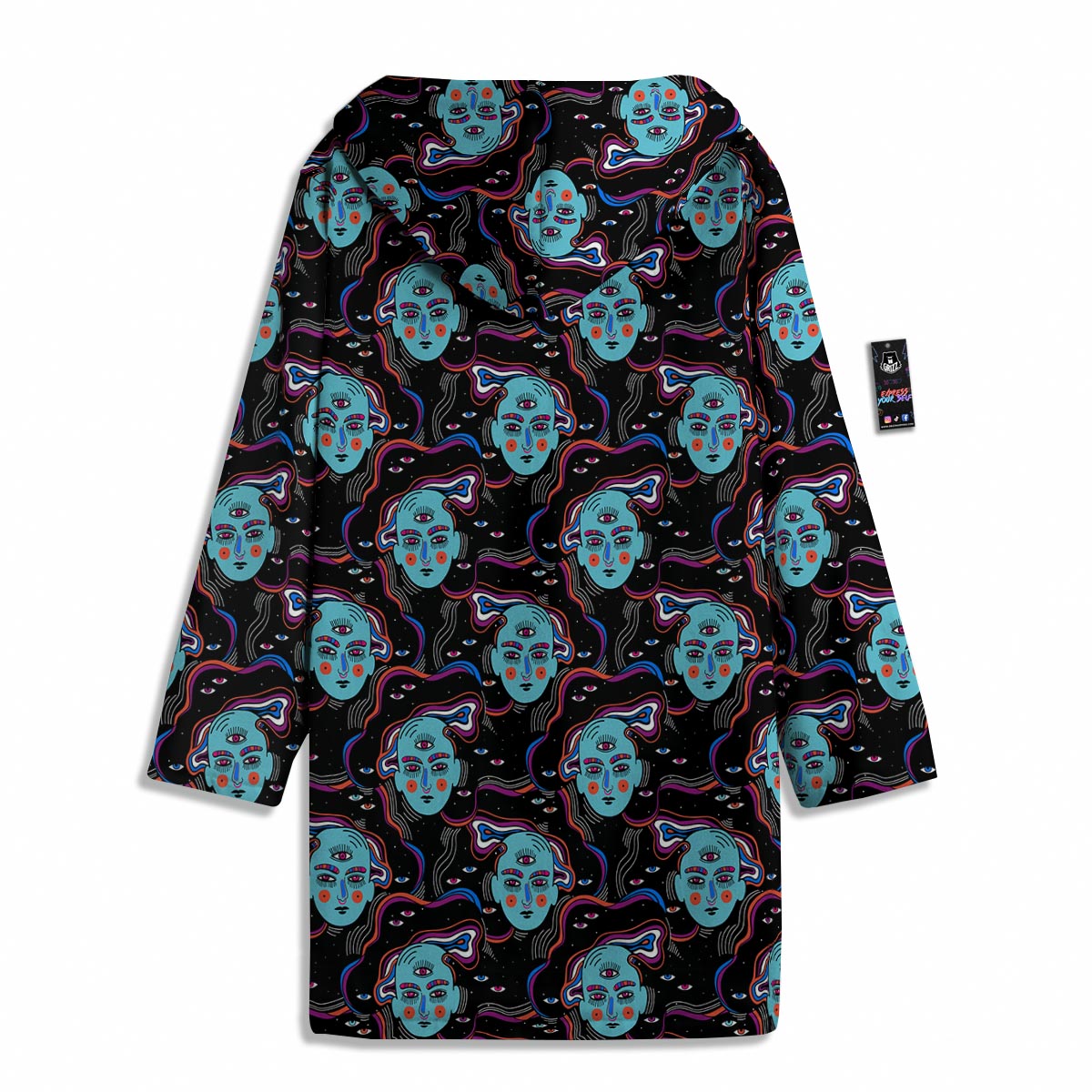 Psychedelic Hippie Retro Print Pattern Men's Windbreaker Jacket-grizzshop