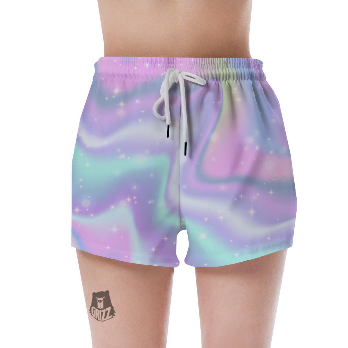 Psychedelic Holographic Women's Shorts-grizzshop