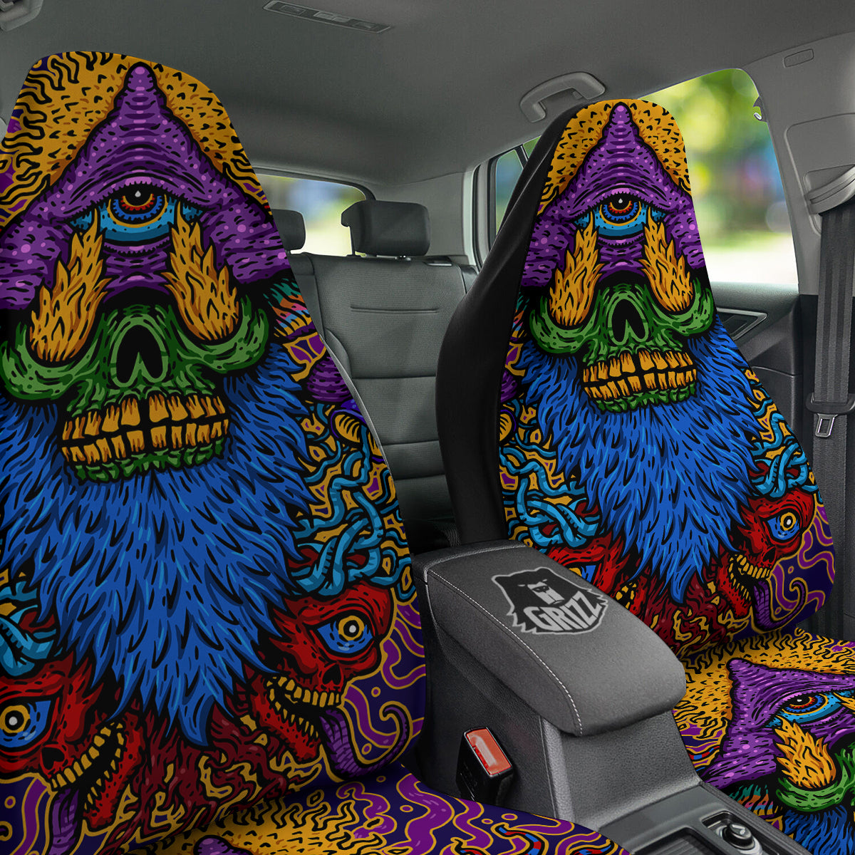 Psychedelic Magic Mushroom Print Car Seat Covers-grizzshop