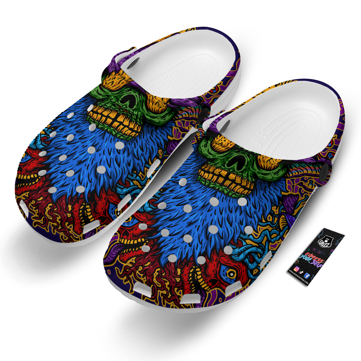Psychedelic Magic Mushroom Print Clog-grizzshop