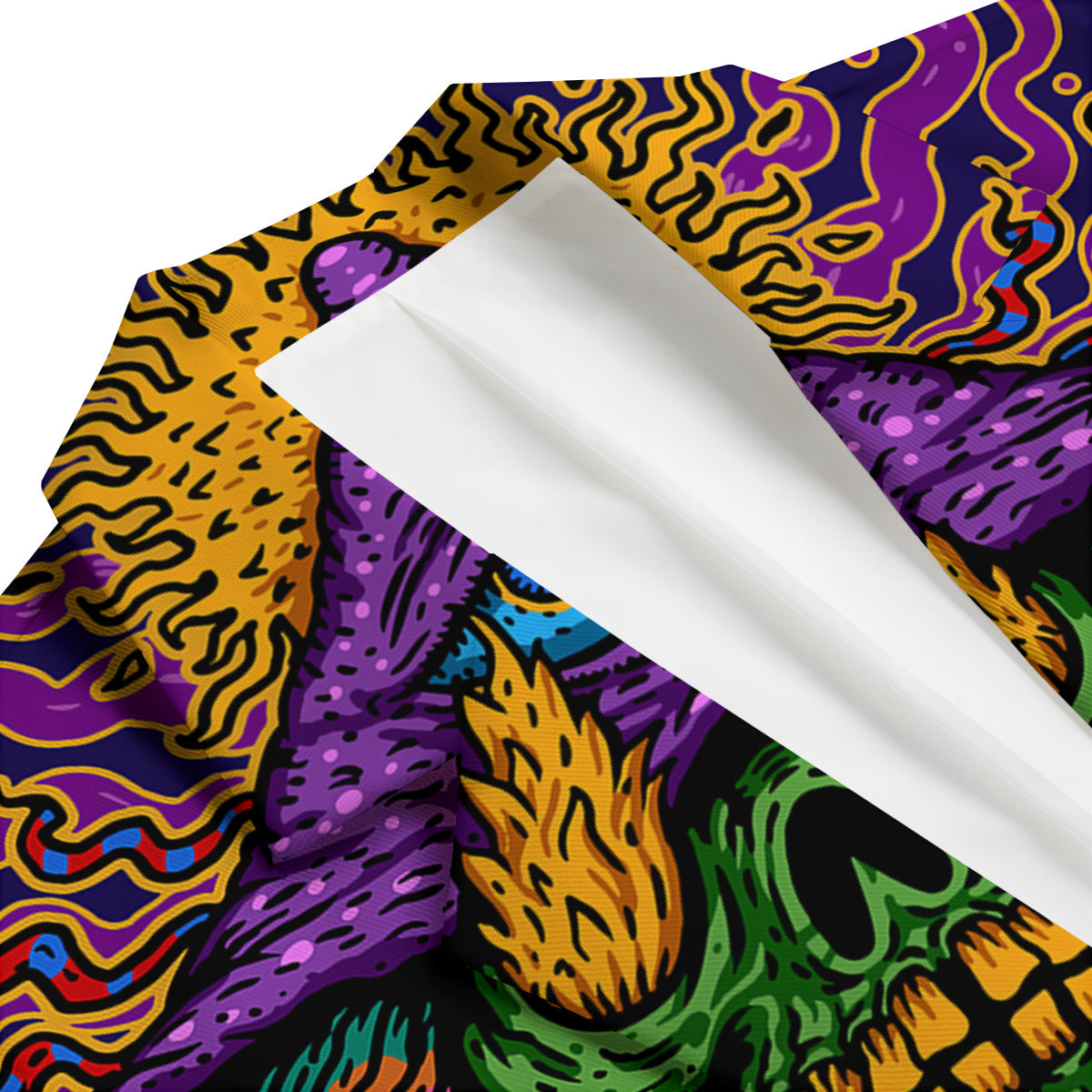Psychedelic Magic Mushroom Print Men's Blazer-grizzshop