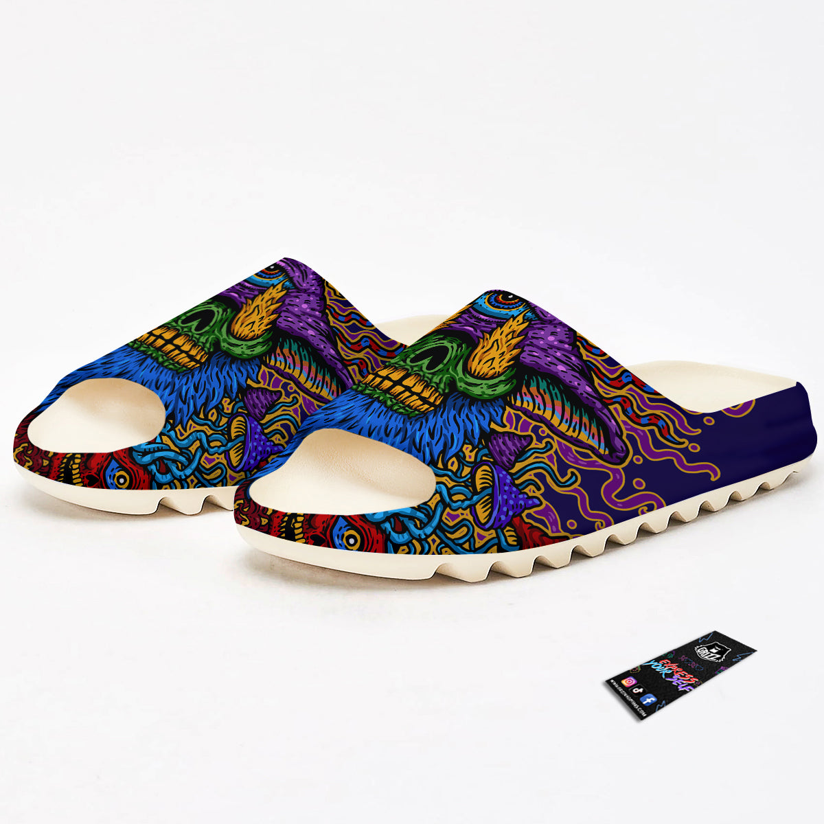 Psychedelic Magic Mushroom Print Sandals-grizzshop