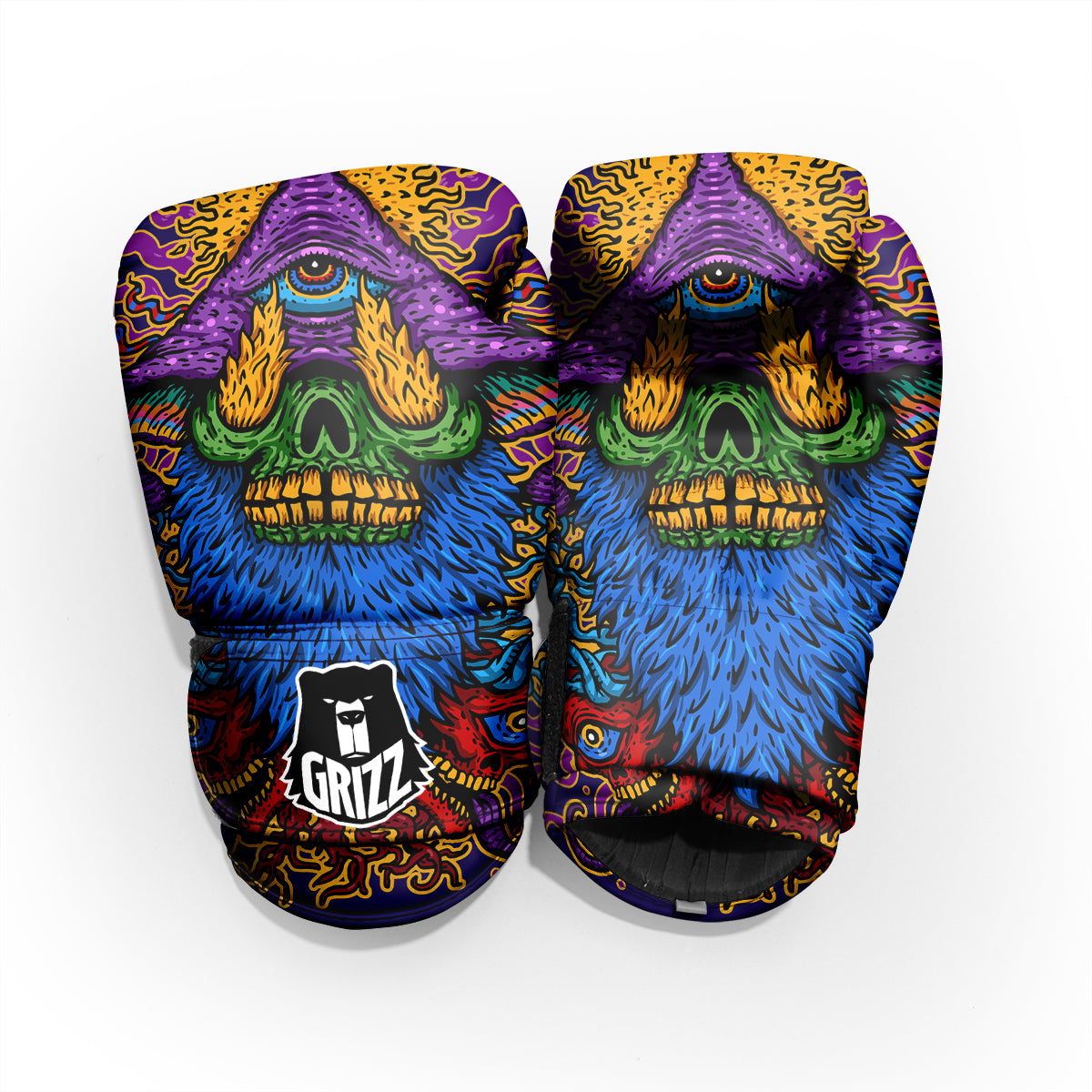 Psychedelic Magic Mushroom Print Pro Boxing Glove