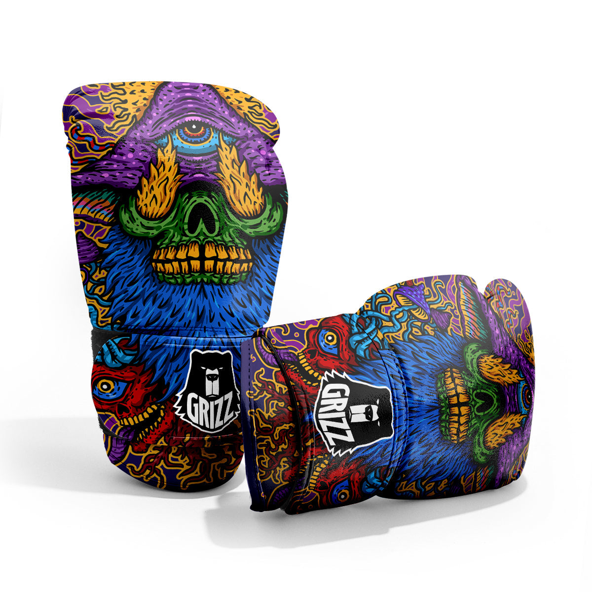 Psychedelic Magic Mushroom Print Pro Boxing Glove