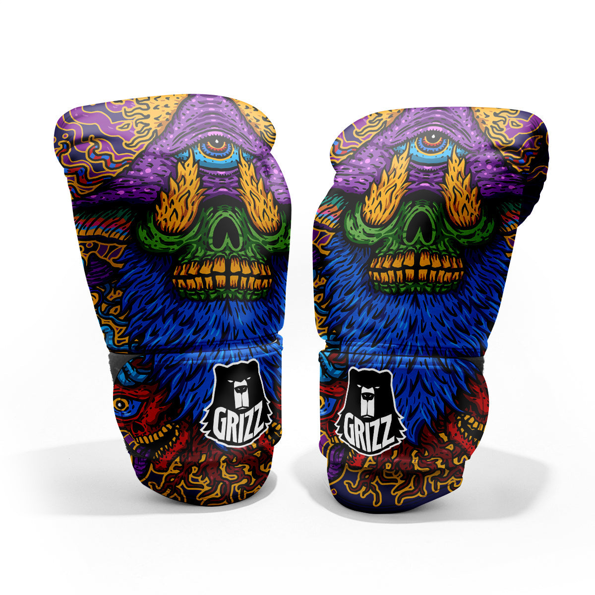 Psychedelic Magic Mushroom Print Pro Boxing Glove