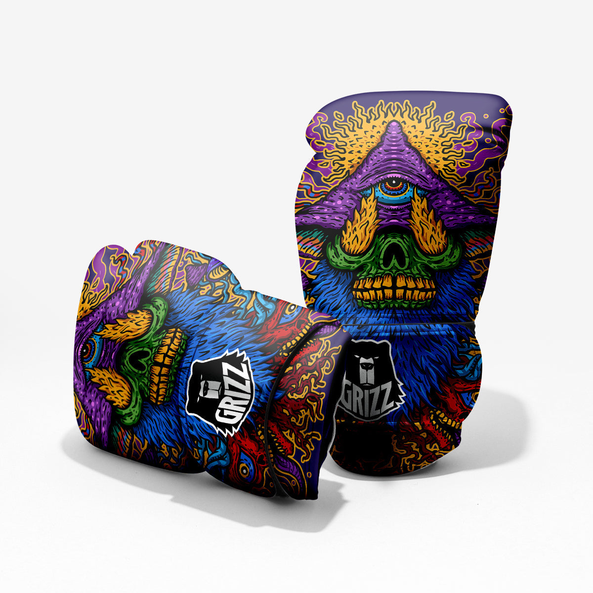 Psychedelic Magic Mushroom Print Pro Boxing Glove