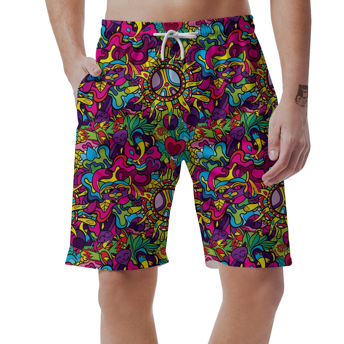 Psychedelic Men's Shorts-grizzshop